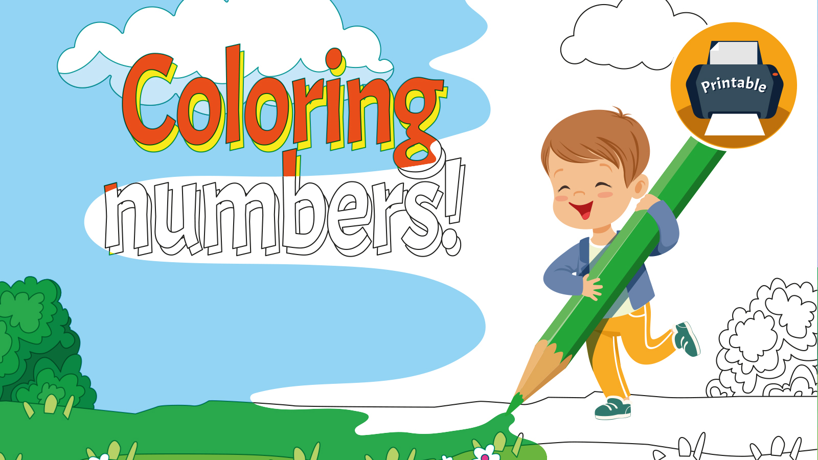 Printable Educational Board Game | Coloring Numbers